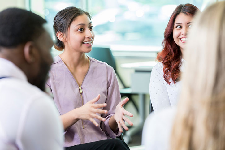 Psych patients communicating with each other