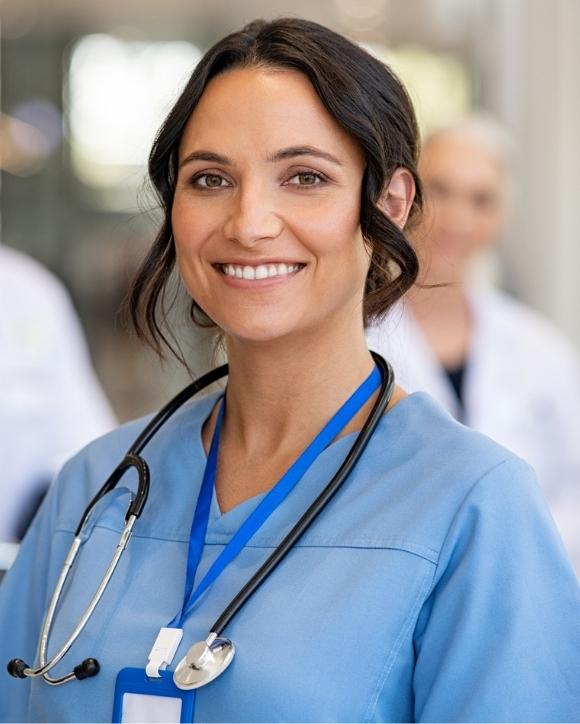 Young female advanced provider fellow smiling