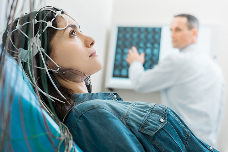 Neurology patient receiving treatment